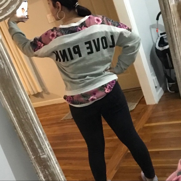 PINK LONG SLEEVE CAMPUS TEE - TROPICAL - Picture 3 of 4